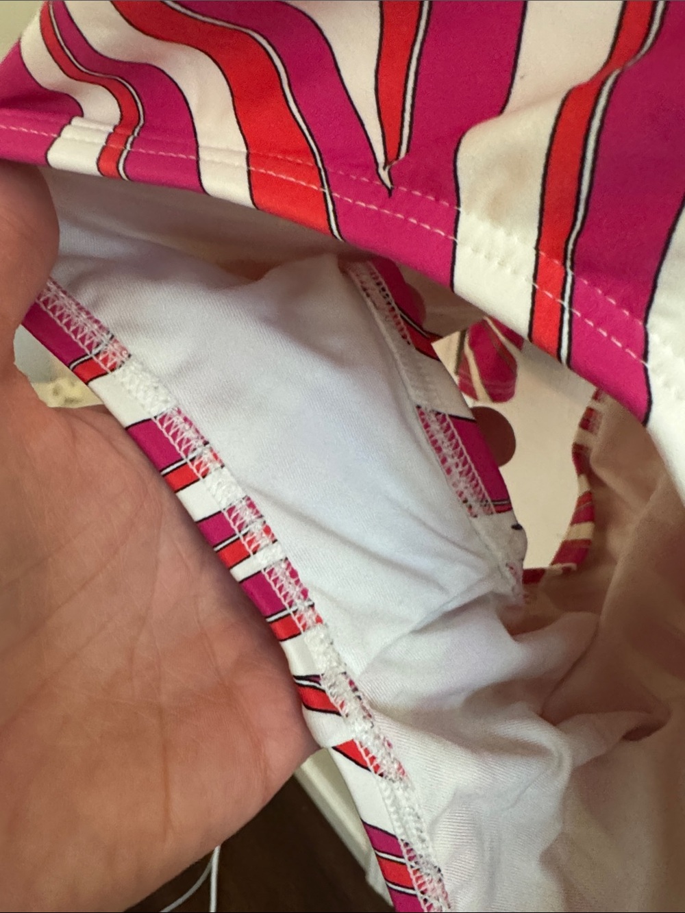 MICHAEL KORS Pink Zebra Print Zip Up Long Sleeve Swimsuit Size 12 - Picture 6 of 6